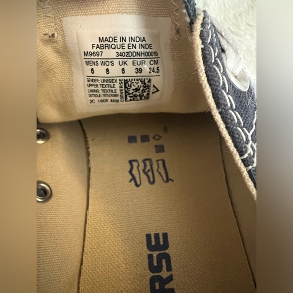 Unisex Converse Chuck Taylor All Star Ox Navy Blue Women 8/Men’s 6 - Picture 5 of 6